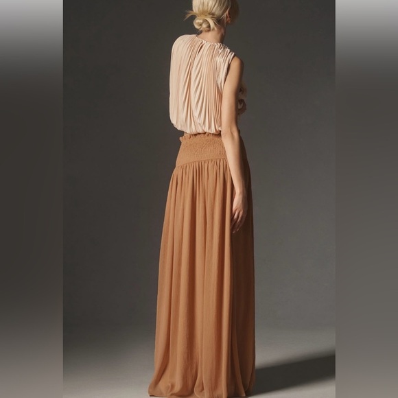 Anthropologie | BY ANTHROPOLOGIE SMOCKED SHEER MAXI SKIRT | Small | NWT - Picture 3 of 7